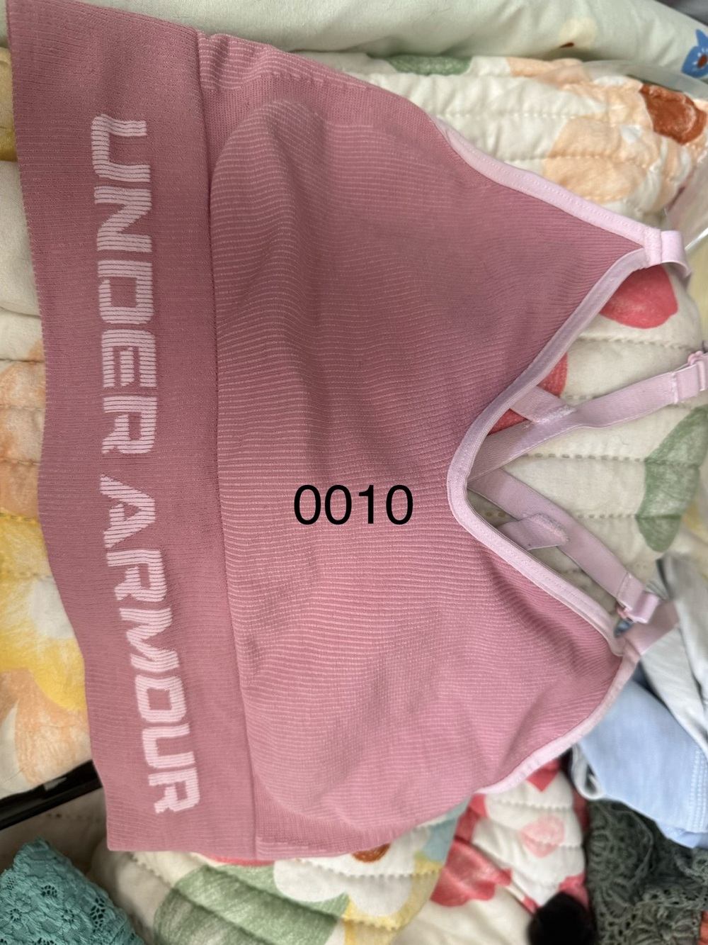 Under Armour Dusty Rose Pink Seamless Sports Bra 0010